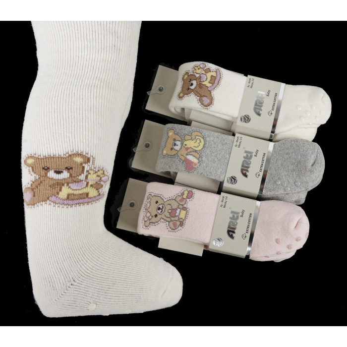 Махрові колготки для дітей 0-6 міс з гальмами ТМ Arti (3 шт/уп) 350244