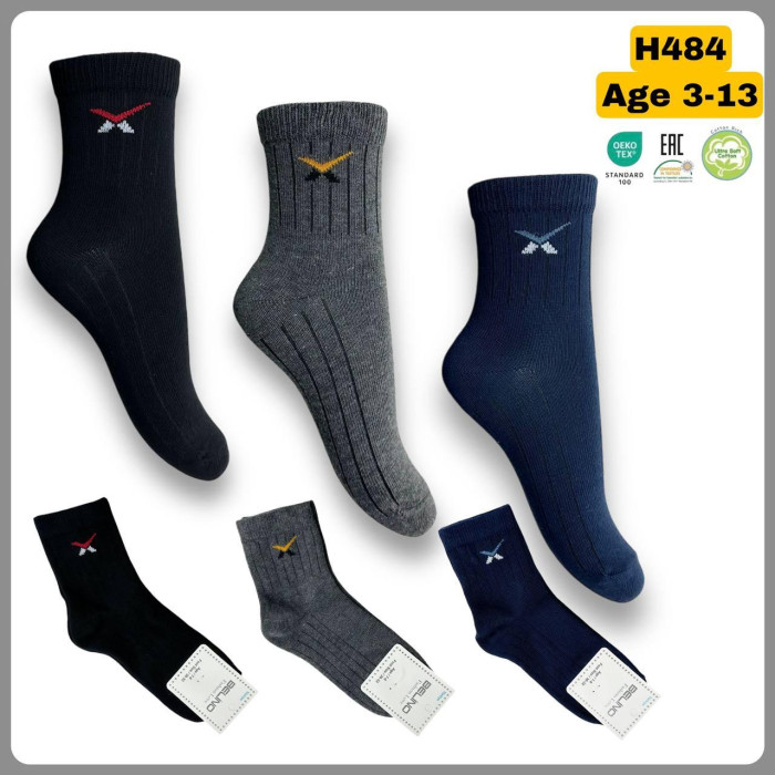 Бавовняні шкарпетки для хлопчиків 7-8 років ТМ Belino (6 шт/уп)