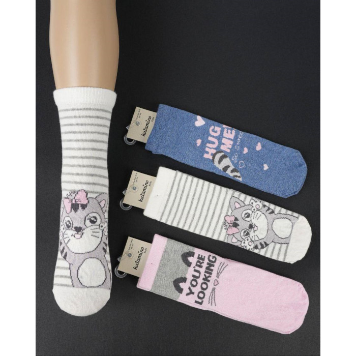 Носки хлопковые 1-2 года для девочек ТМ Katamino (6 шт/уп)