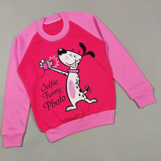 Детский реглан  "Selfie funny photo" для девочек 8,9,10,11,12 лет 100%  хлопок