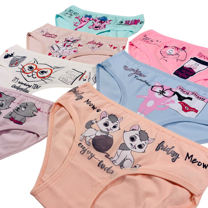 Набор детских трусиков неделек 10-11 лет ( 7шт/уп ) ТМ Nicoletta