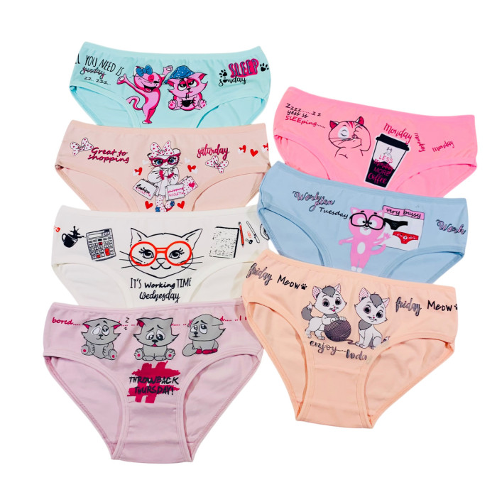 Набор детских трусиков неделек 12-13 лет ( 7шт/уп ) ТМ Nicoletta