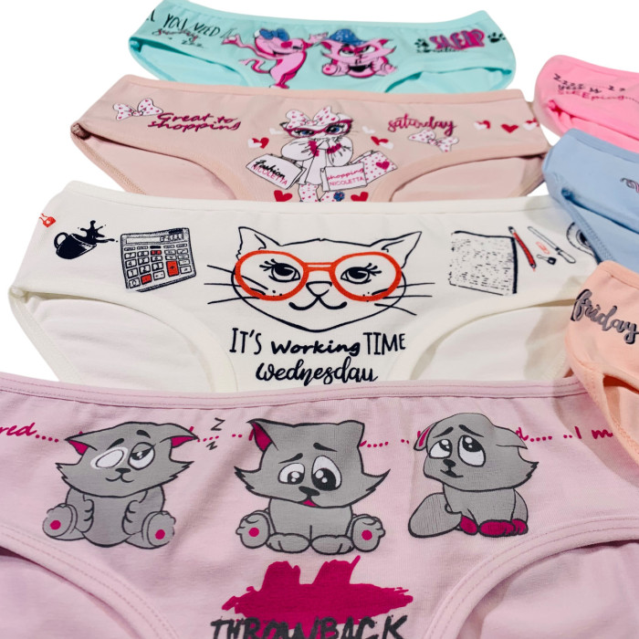 Набор детских трусиков неделек 12-13 лет ( 7шт/уп ) ТМ Nicoletta