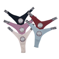 Женских трусов в рубчик . Размер: M. ( 5 шт/уп)