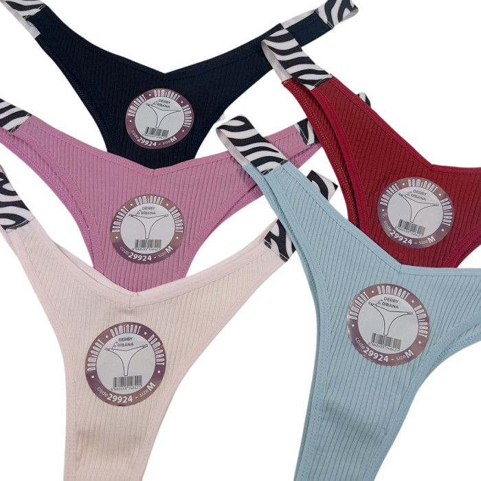 Женских трусов в рубчик . Размер: L. ( 5 шт/уп)