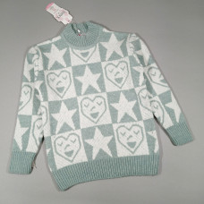 ОПТОМ Дитячий в'язаний светр для дівчаток 5-6,7-8,9-10 років