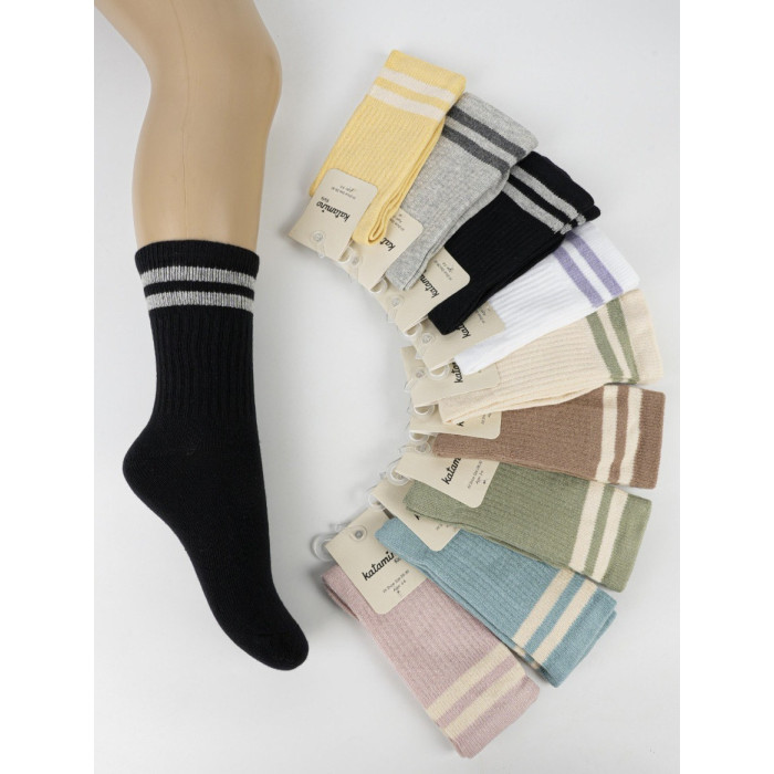 Дитячі шкарпетки для дівчаток 5-6 років ТМ Katamino (12 шт/уп)