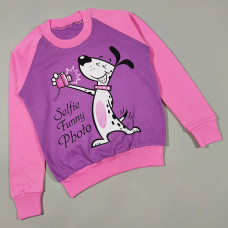 ОПТОМ Детский реглан "Selfie funny photo" для девочек 8,9,10,11,12 лет