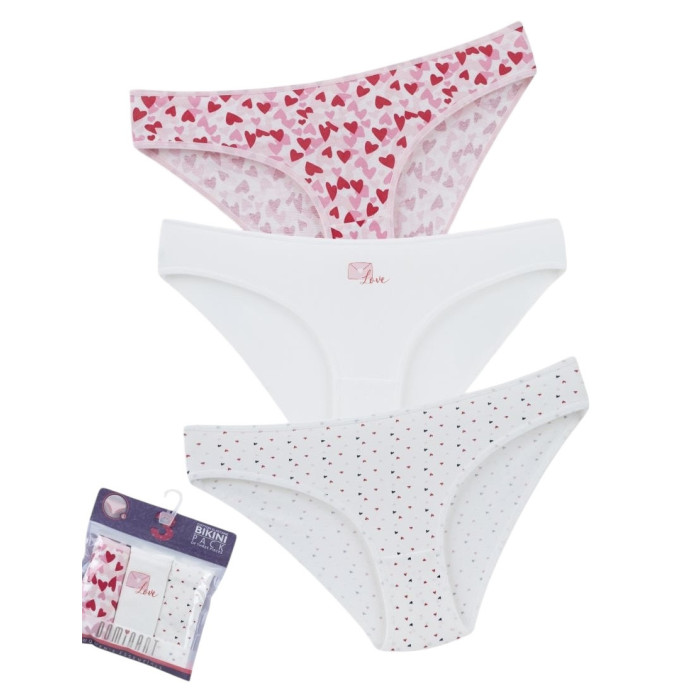 ОПТОМ. Набор женских трусов "Dominant" Размер: S. ( 3 шт/уп). Турция.