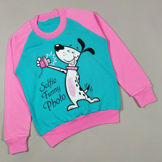 ОПТОМ Детский реглан "Selfie funny photo" для девочек 8,9,10,11,12 лет