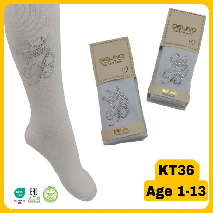 Колготки для девочек хлопковые р 11-12 лет TM Belino (3 шт/уп)