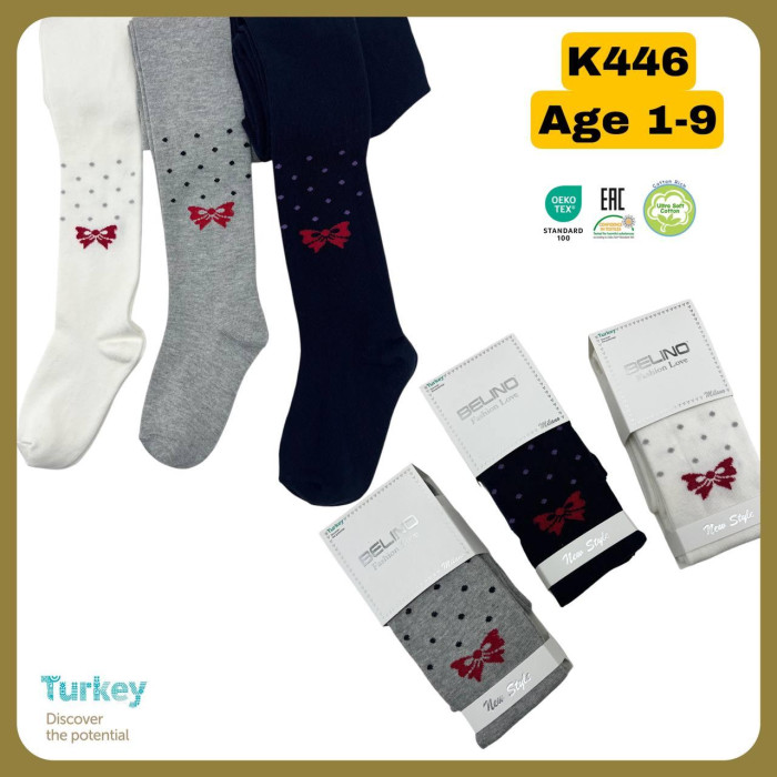 Колготки хлопковые для девочек р 5-6 лет TM Belino (3 шт/уп)