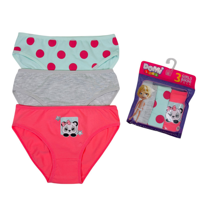 Дитячі трусики для дівчаток 7-8 років (3шт/уп) ТМ Domi