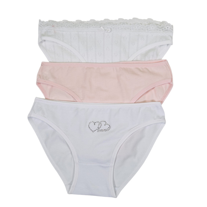 Дитячі трусики для дівчаток 7-8 років (3шт/уп) ТМ Domi