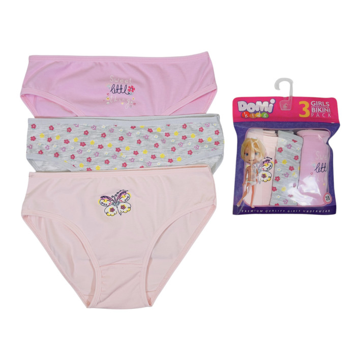 Дитячі трусики для дівчаток 7-8 років (3шт/уп) ТМ Domi