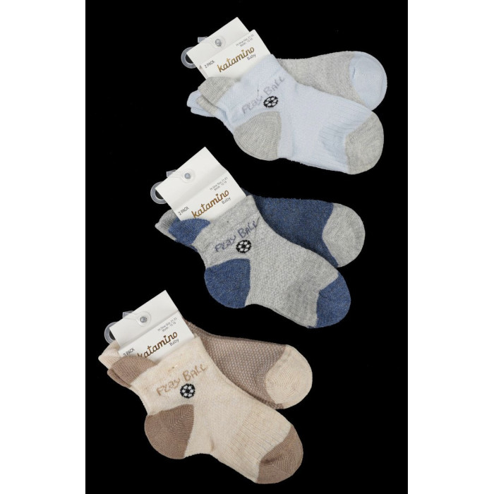Носки хлопковые для малышей 0-6 мес сетка (6 шт/уп)