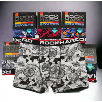 Чоловічі труси боксерки. Розмір: M. ROCK HARD (5шт/уп)