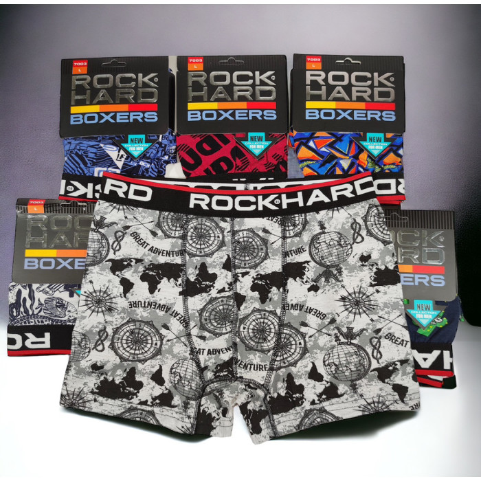 Чоловічі труси боксерки. Розмір: XL. ROCK HARD (5шт/уп)