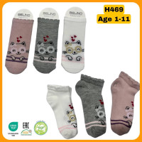 Носки хлопковые 5-6 лет для девочек ТМ Belino (6 шт/уп)