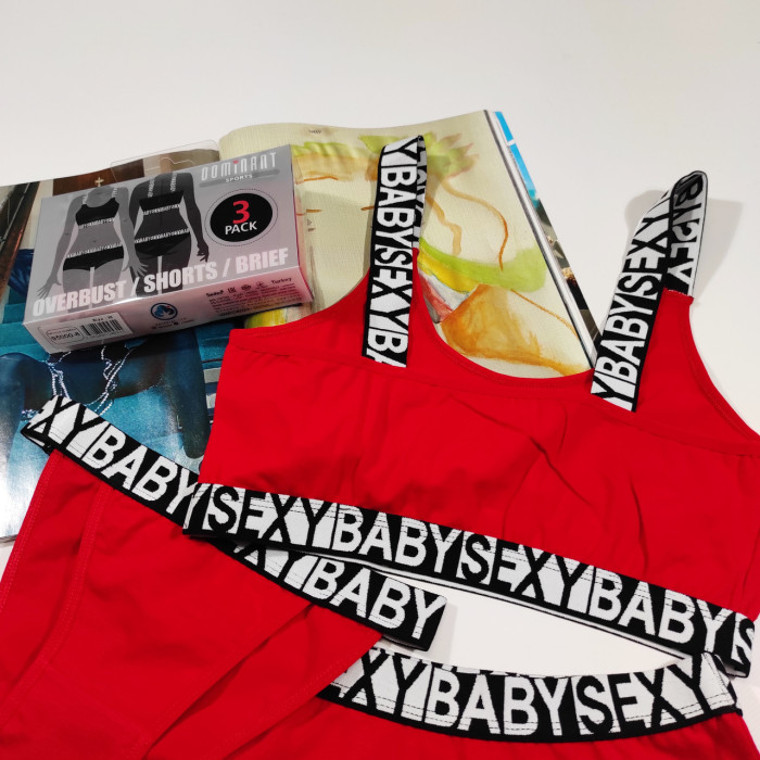 Комплект женский, тройка Dominant (топ, шорты и бикини) Размер: XL