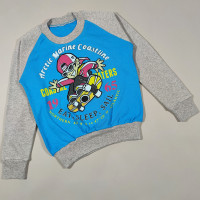 Детский реглан с манжетом  "Arctic marine coastine" для мальчика 8,9,10,11,12 лет