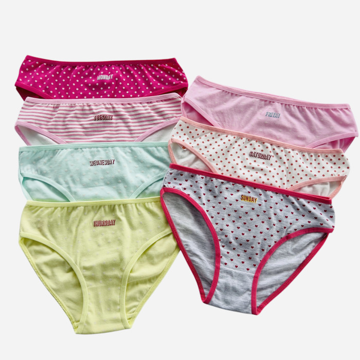 Дитячі трусики тиждень для дівчаток 3-4 роки (7 шт/уп)