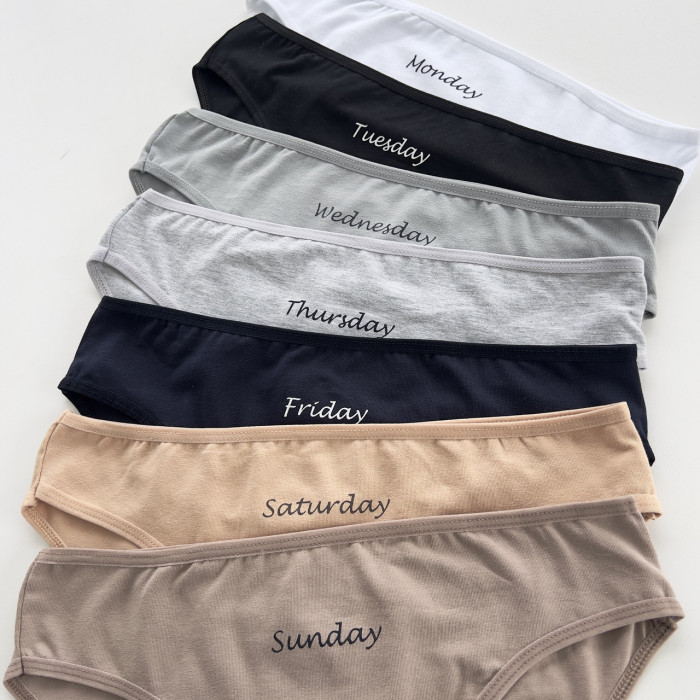 Набір жіночих трусиків тижневок - Розмір: L. ( 7 шт/уп). ТМ. Nicoletta