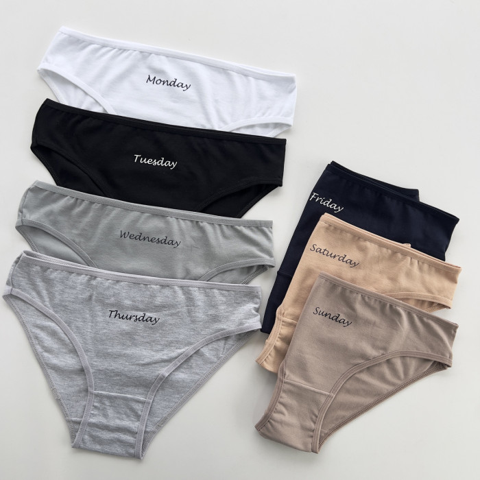 Набор женских трусиков неделек - Размер: XL. ( 7 шт/уп). ТМ. Nicoletta