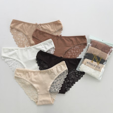 Женские трусики с кружевом сзади 5 шт. Размер: M