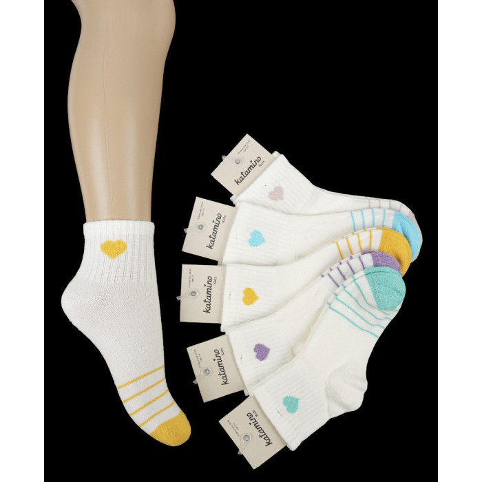 Носки хлопковые 13-14 лет для девочек ТМ Katamino (6 шт/уп)