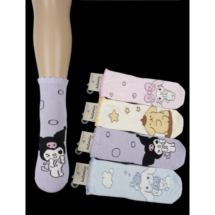 Носки хлопковые 1-2 года для девочек ТМ Katamino (4 шт/уп)