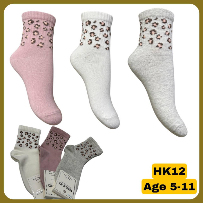 Шкарпетки бавовняні 9-10 років для дівчаток ТМ Belino (6 шт/уп)