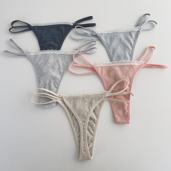 ОПТОМ. Жіночі трусики Тонг "Dominant". Розмір: XL ( 5 шт/уп). Туреччина.