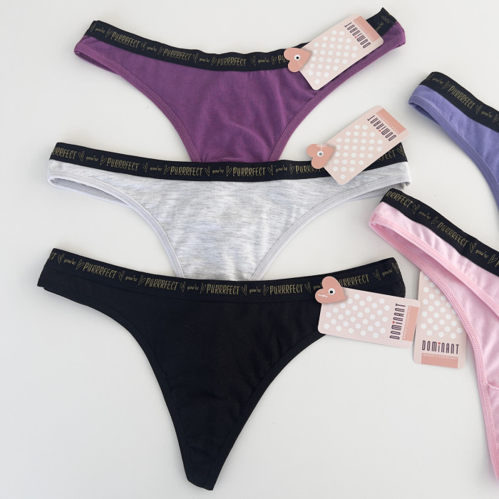 ОПТОМ. Жіночі трусики Тонг "Dominant". Розмір: M ( 5 шт/уп). Туреччина.