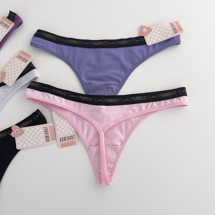 ОПТОМ. Женские трусики Тонг  "Dominant". Размер: XL ( 5 шт/уп). Турция.