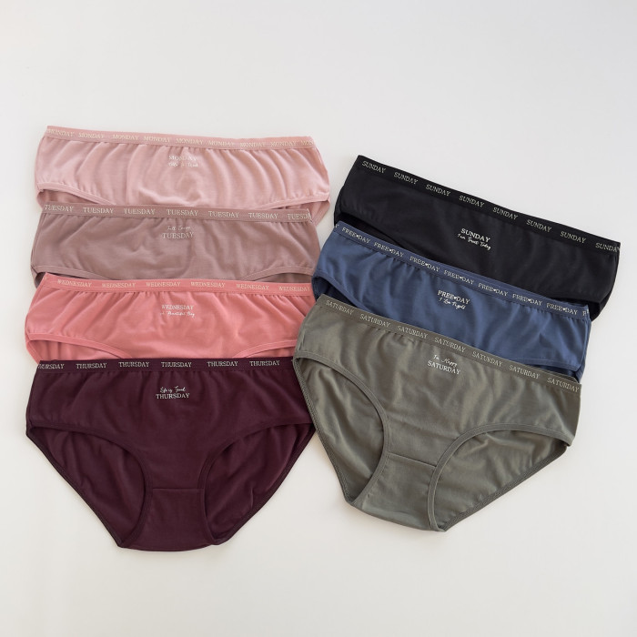 ОПТОМ. Набор женских трусов "Dominant" бикини. Размер: XL. ( 7 шт/уп). Турция.