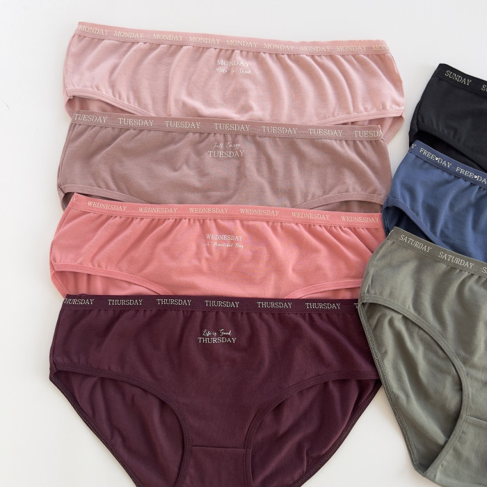 ОПТОМ. Набор женских трусов "Dominant" бикини. Размер: XL. ( 7 шт/уп). Турция.