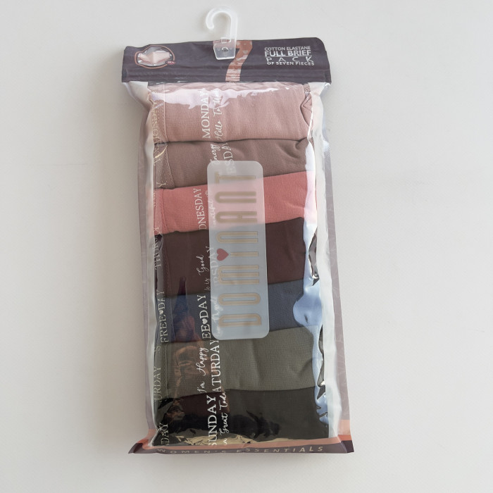 ОПТОМ. Набор женских трусов "Dominant" бикини. Размер: XL. ( 7 шт/уп). Турция.