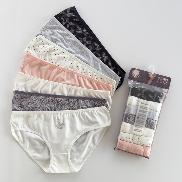 ОПТОМ. Набор женских трусов "Dominant" бикини. Размер: 2XL. ( 7 шт/уп). Турция.