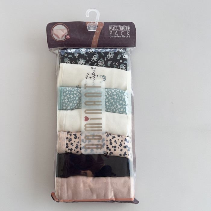 ОПТОМ. Набор женских трусов "Dominant" бикини. Размер: 3XL. ( 7 шт/уп). Турция.