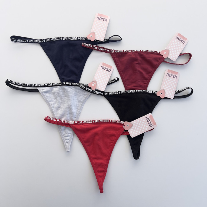 ОПТОМ. Жіночі трусики Тонг "Dominant". Розмір: S ( 5 шт/уп). Туреччина.