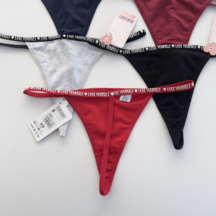 ОПТОМ. Жіночі трусики Тонг "Dominant". Розмір: M ( 5 шт/уп). Туреччина.