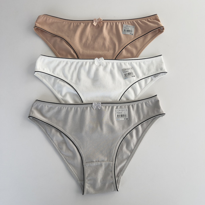 Жіночі бавовняні трусики -Розмір: L. ( 5 шт/уп)