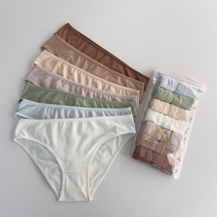Набір жіночих трусиків тижневок Розмір: M. ( 7 шт/уп). ТМ. Nicoletta