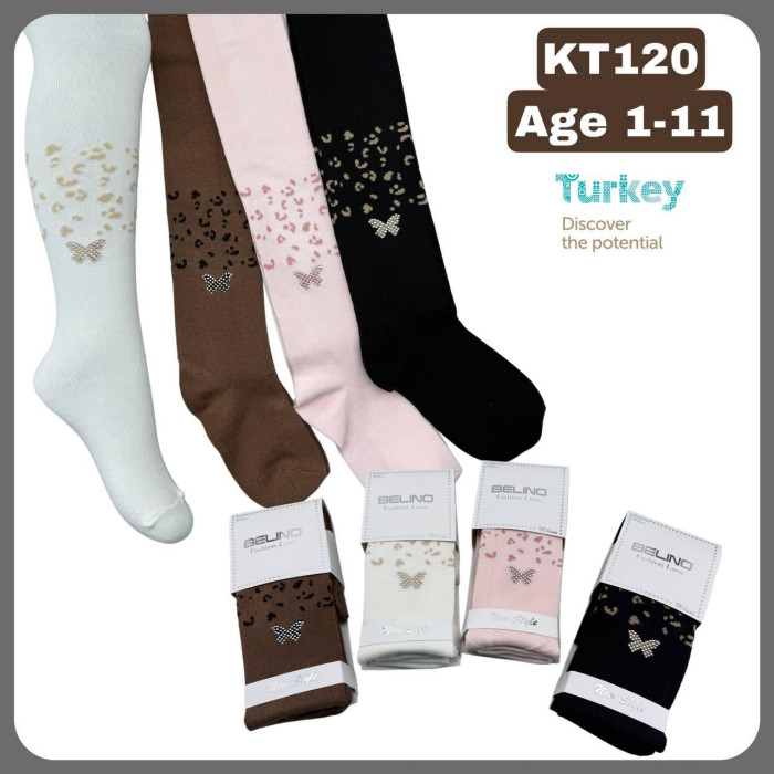 Колготки бавовняні для дівчаток р. 11-12 років TM Belino (6 шт/уп)