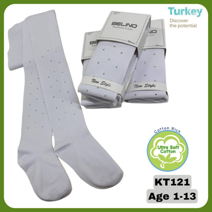 Колготки для девочек хлопковые р 9-10 лет TM Belino (3 шт/уп)