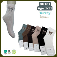 Носки хлопковые 1-2 года для девочек ТМ Belino (6 шт/уп)