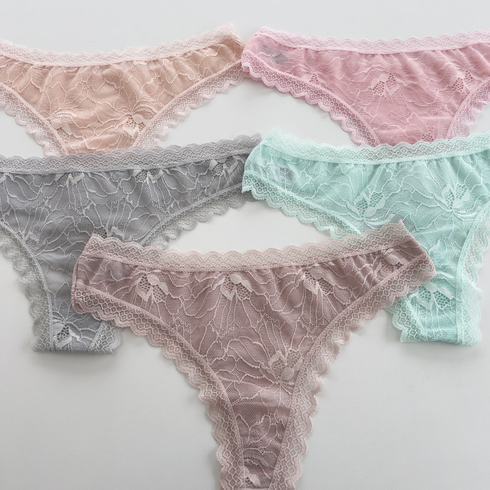 Женские трусики с кружевом 5 шт. Размер: XL