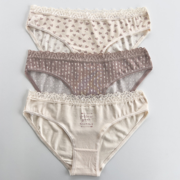 ОПТОМ. Набір жіночих трусів "Dominant". Розмір: M. ( 3 шт/уп). Туреччина.