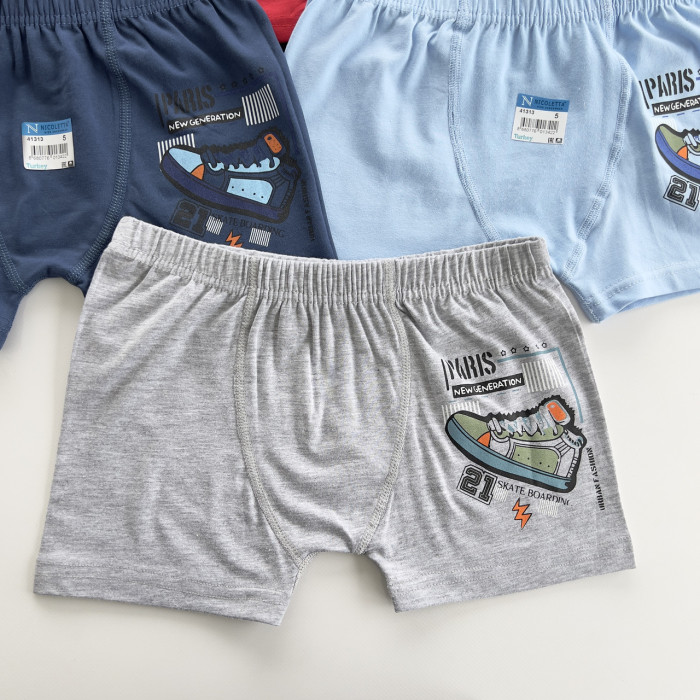 Детские трусы боксерки для мальчиков 8-9 лет (5 шт/уп) ТМ Nicoletta